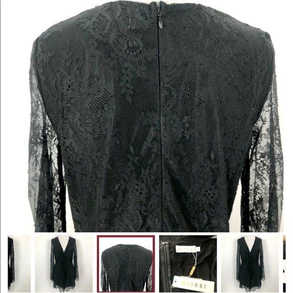 Meshki Womens Mirabelle Black Lace Playsuit size XS - Picture 6 of 9